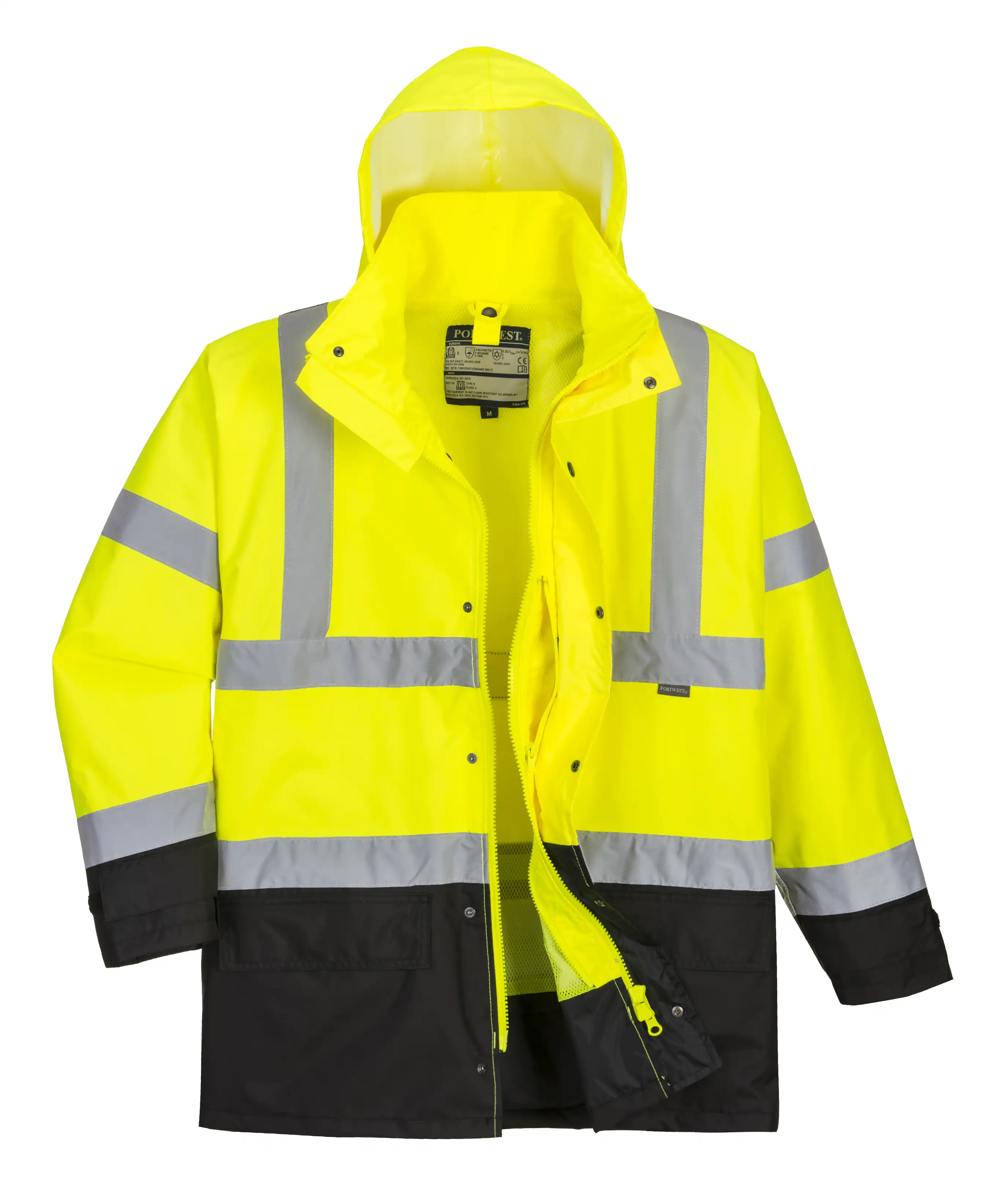 Warnschutz Winterjacke 5in1 "S768" Executive in gelb/schwarz, L - Bild 1