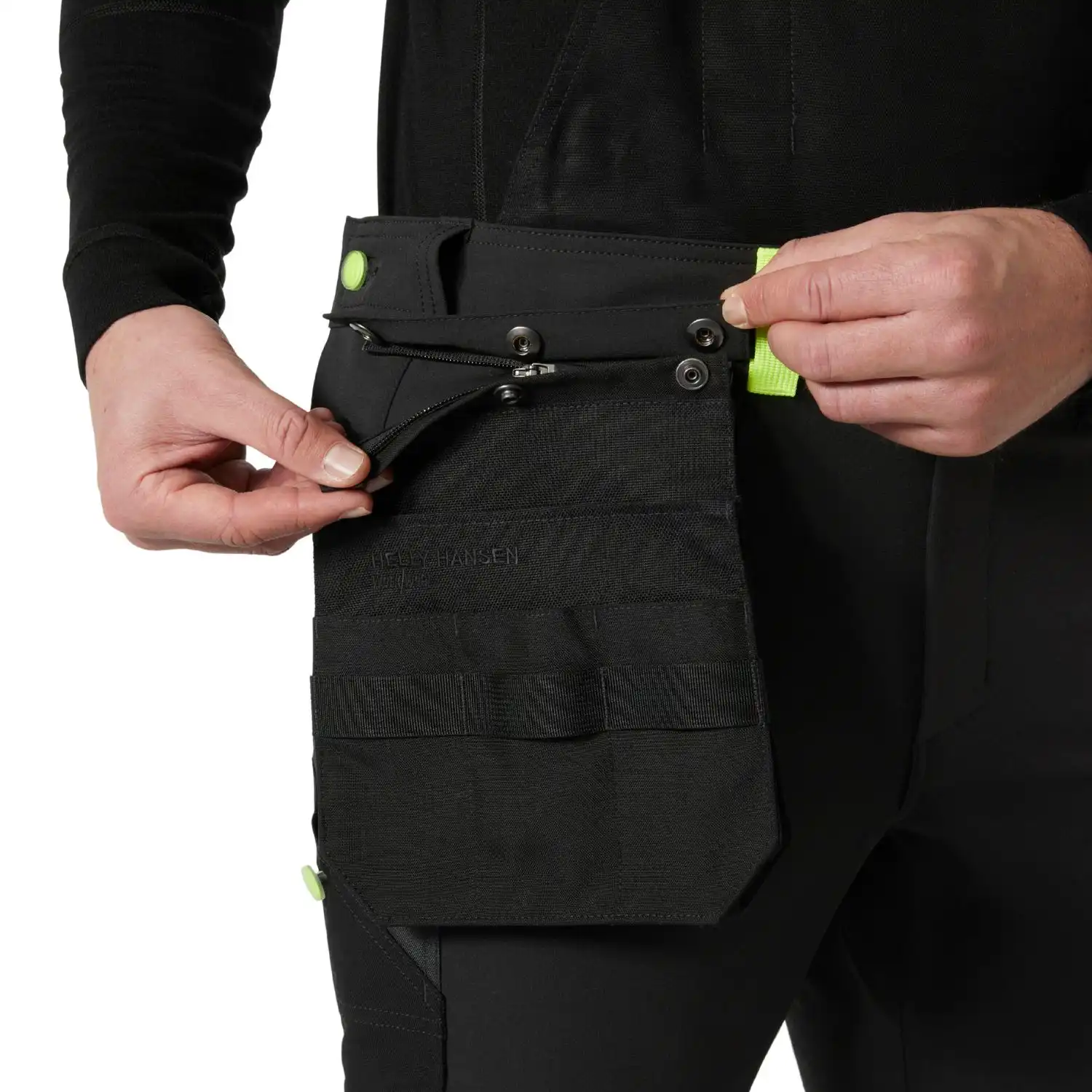 Stretch Latzhose "OXFORD 4X HH CONNECT™ BIB" in schwarz/dunkelgrau, C146 - Thumbnail 8