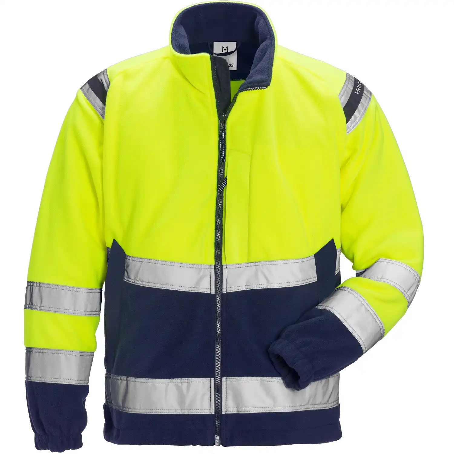 Warnschutz Fleecejacke "4041 FE" in gelb/marine, XL - Thumbnail 1