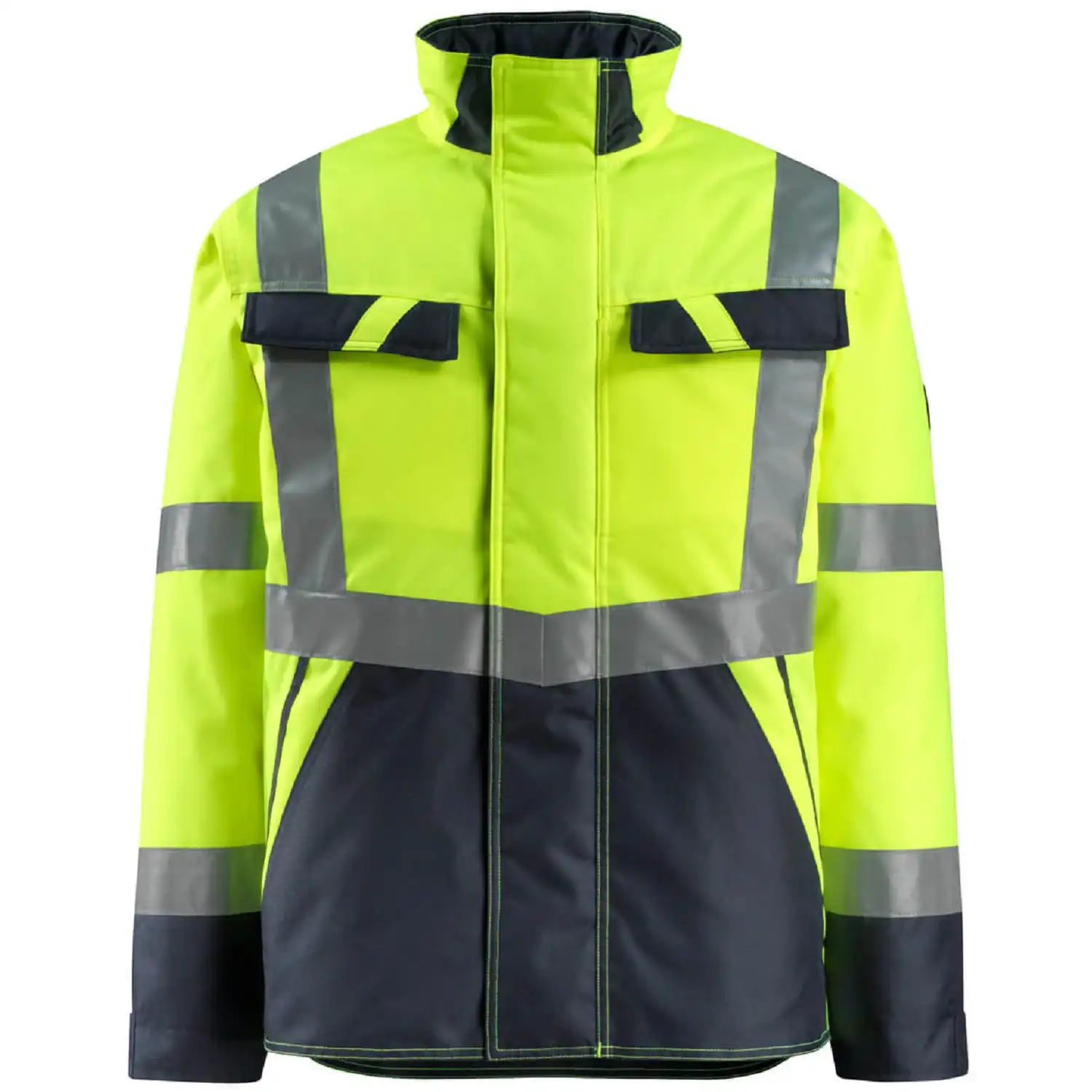 Warnschutz Pilotjacke "PENRITH" Safe Light in gelb/schwarzblau, XXL - Bild 1
