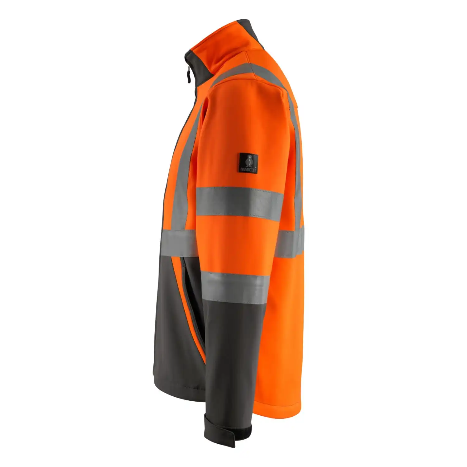 Warn-Softshelljacke "KIAMA" Safe Light in warnorange/anthrazit, XXL - Thumbnail 3