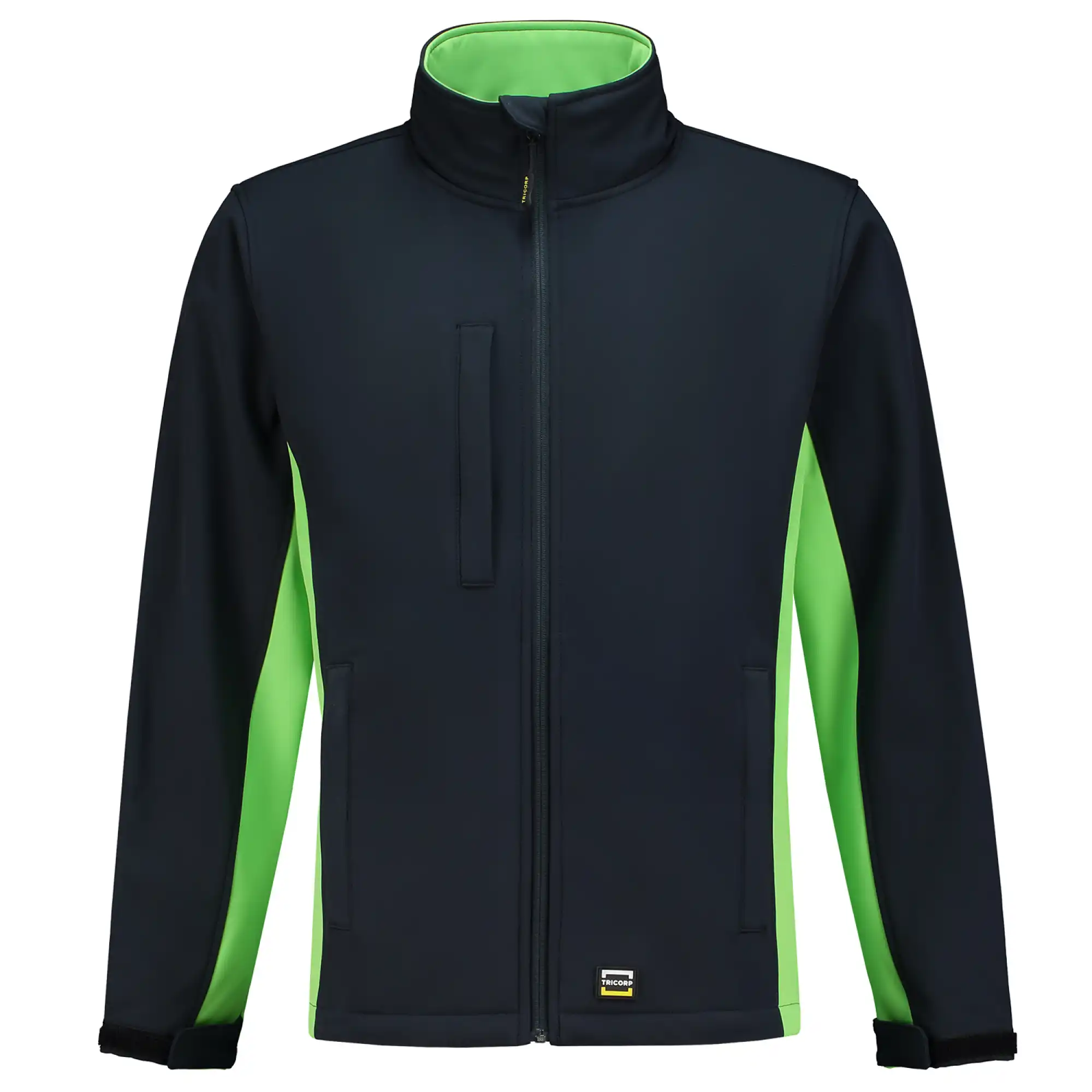 Softshelljacke Bicolor "402002" Workwear in 5XL, navy/lime - Thumbnail 1