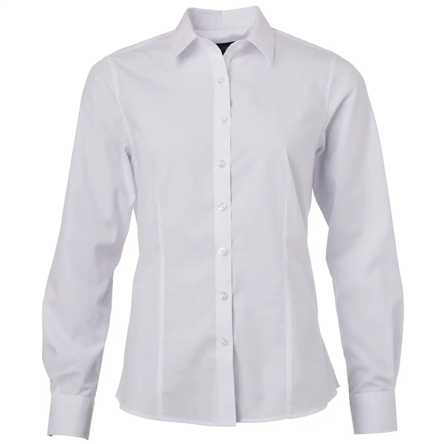 Damen Langarm Bluse "JN677" in white, 3XL - Bild 1