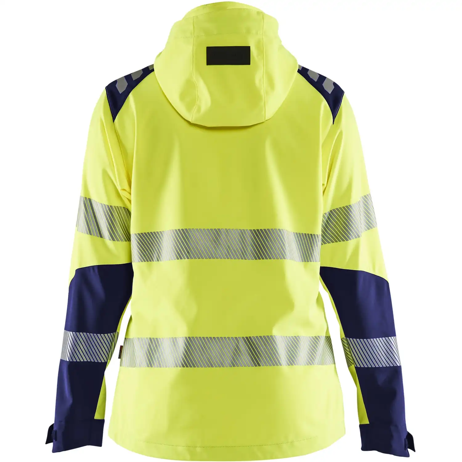 Damen Warnschutz Softshelljacke "4791" in gelb/marine, 3XL - Thumbnail 2