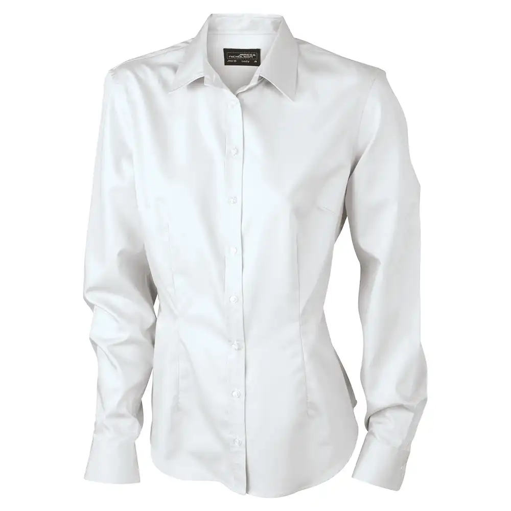 Damen Bluse langarm "JN615" in white, L - Bild 1