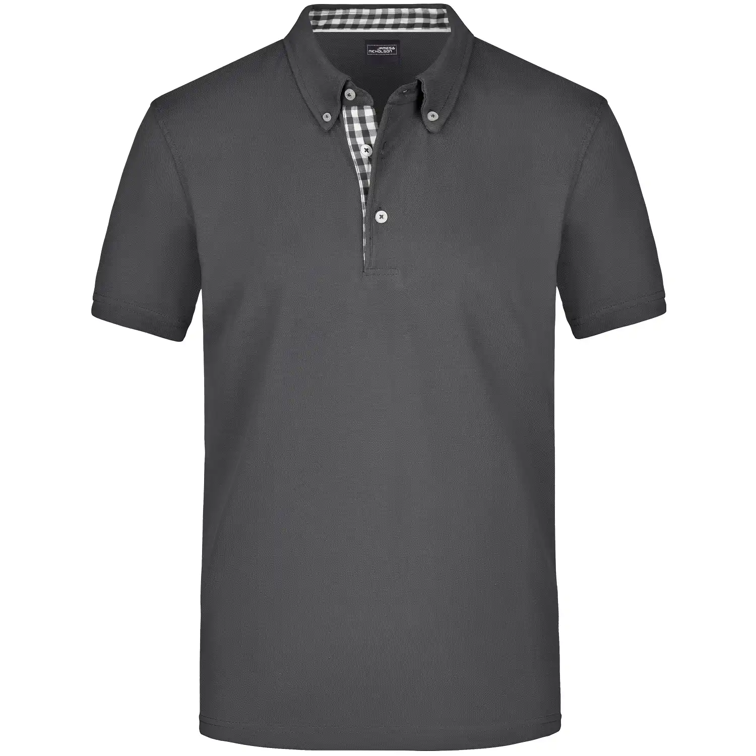 Polo-Shirt Plain "JN964" in graphite/graphite-white, L - Bild 1