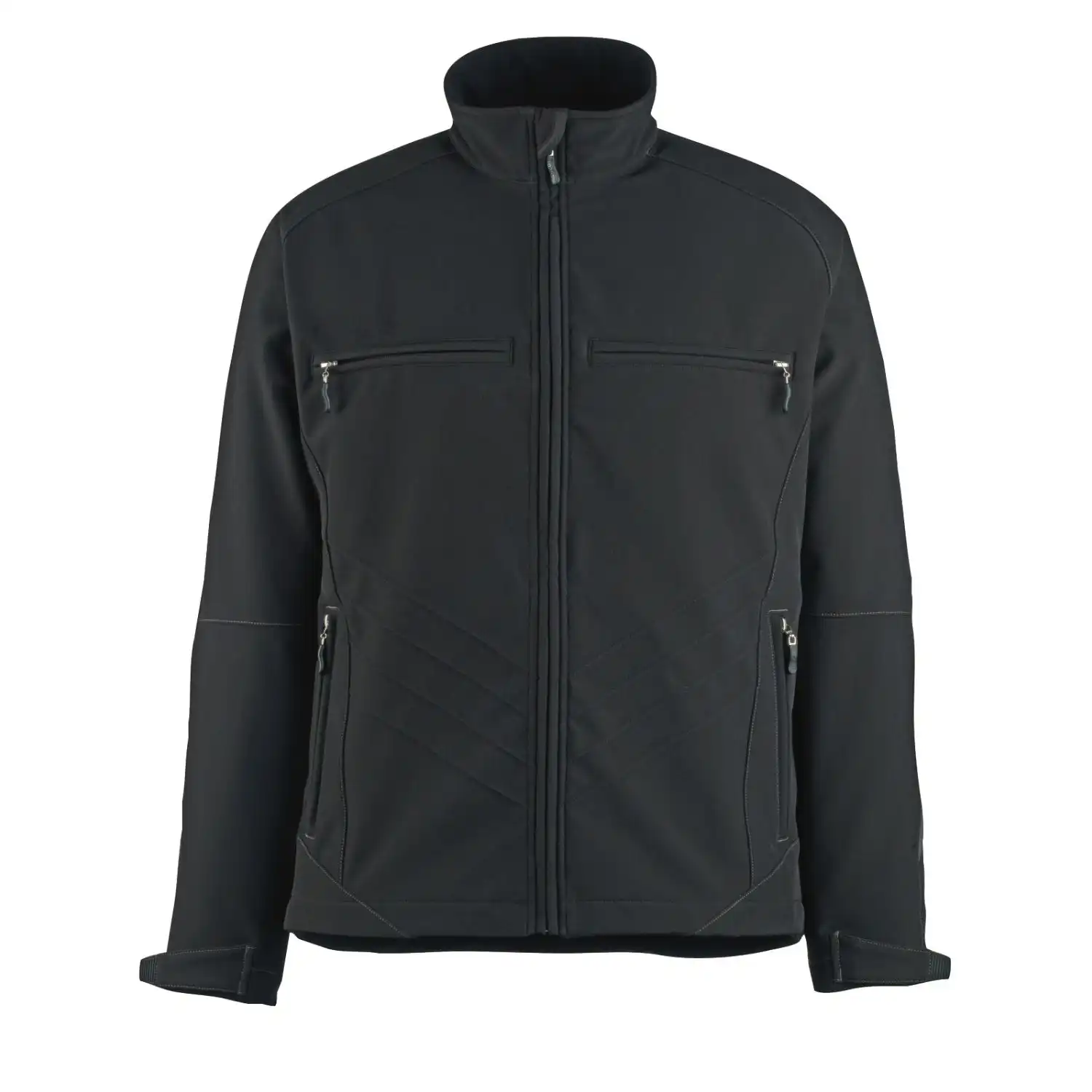 Softshelljacke "DRESDEN" Unique Einfarbig in schwarz, XL - Bild 1