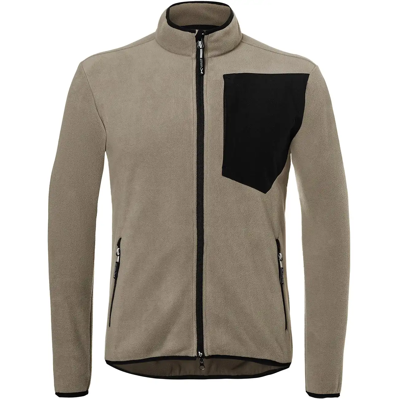 Fleecejacke "1254" Weather in sandbraun/schwarz, L - Thumbnail 1