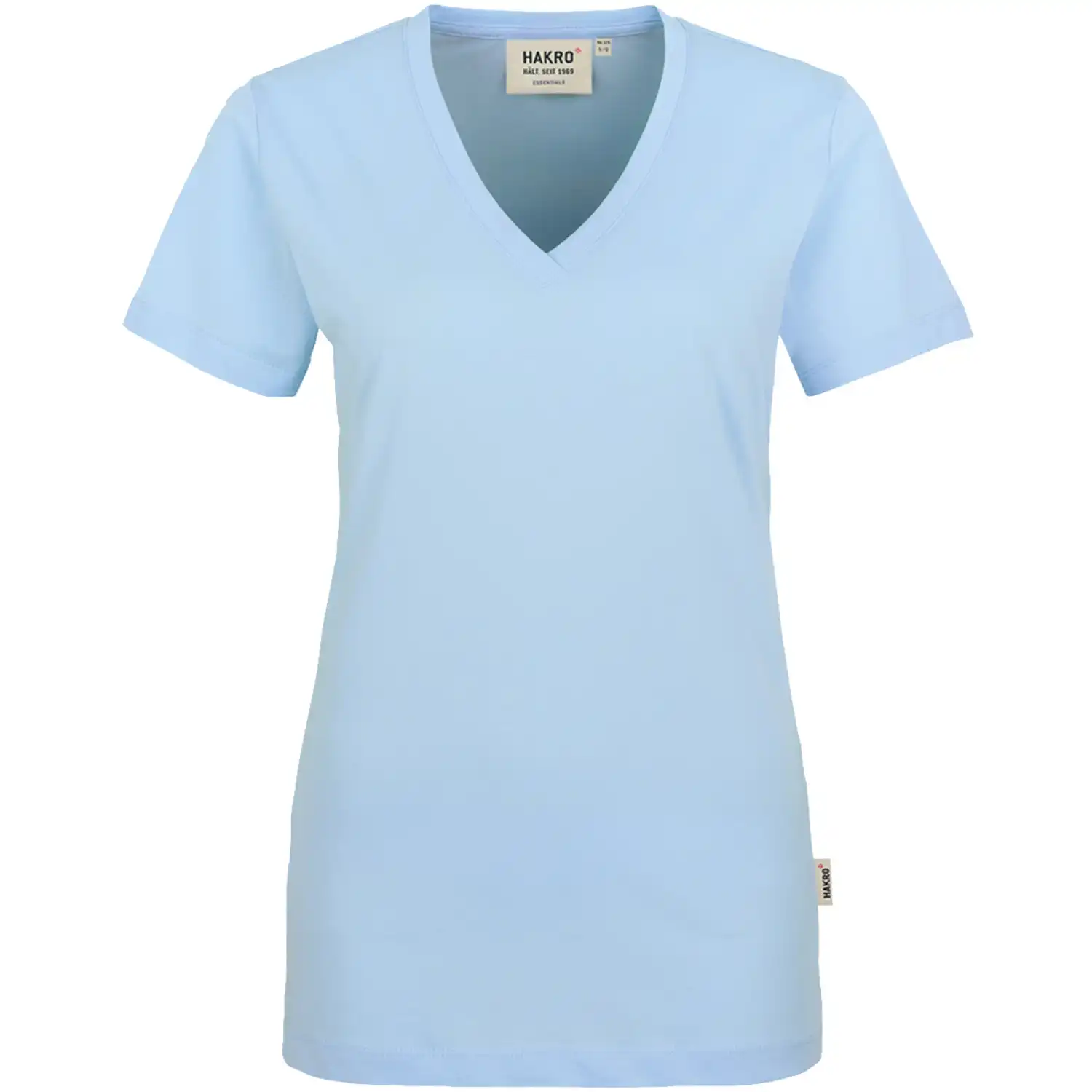 Damen T-Shirt "Classic" V-Ausschnitt 126 in ice blue, XS - Bild 1