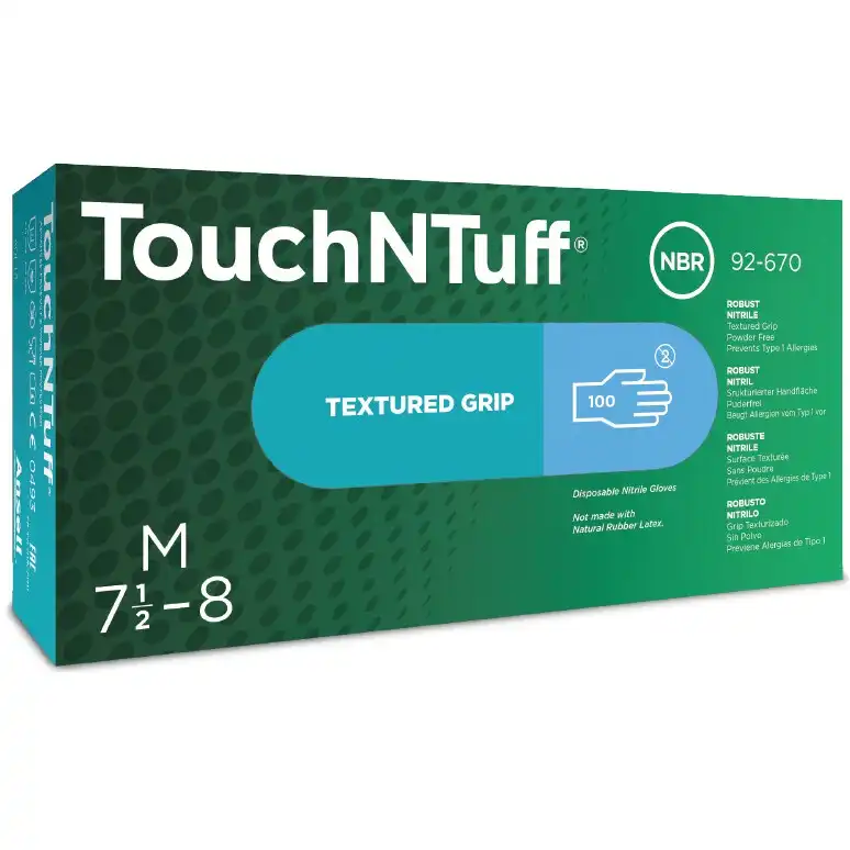 Nitril Einweghandschuhe "TouchNTuff®" 92-670 | 100er Box in 9 (L) - Thumbnail 1