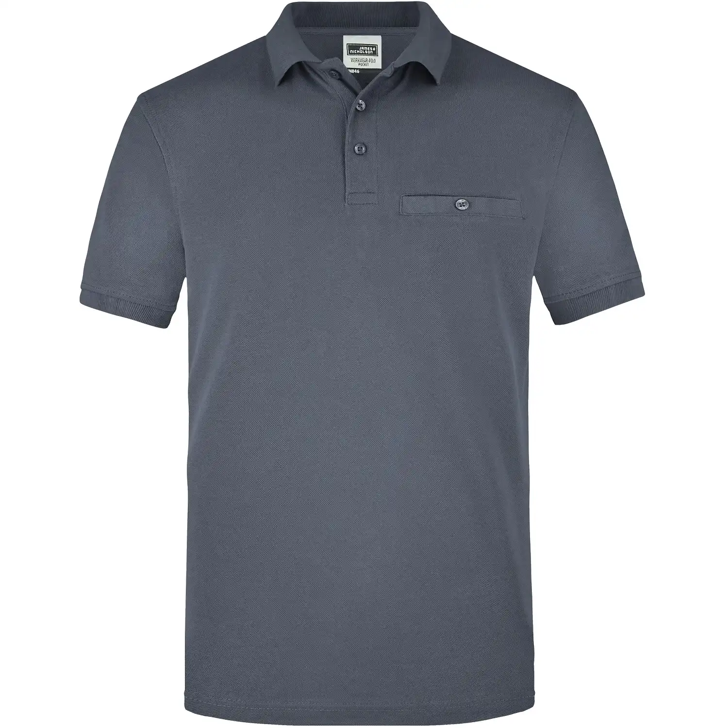 Pocket Polo-Shirt "JN846" in carbon, M - Bild 1