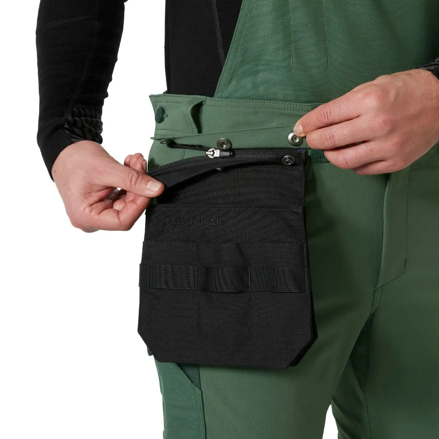 Stretch Latzhose "OXFORD 4X HH CONNECT™ BIB" in fichtengrün/dunkel fichtengrün, C146 - Thumbnail 8