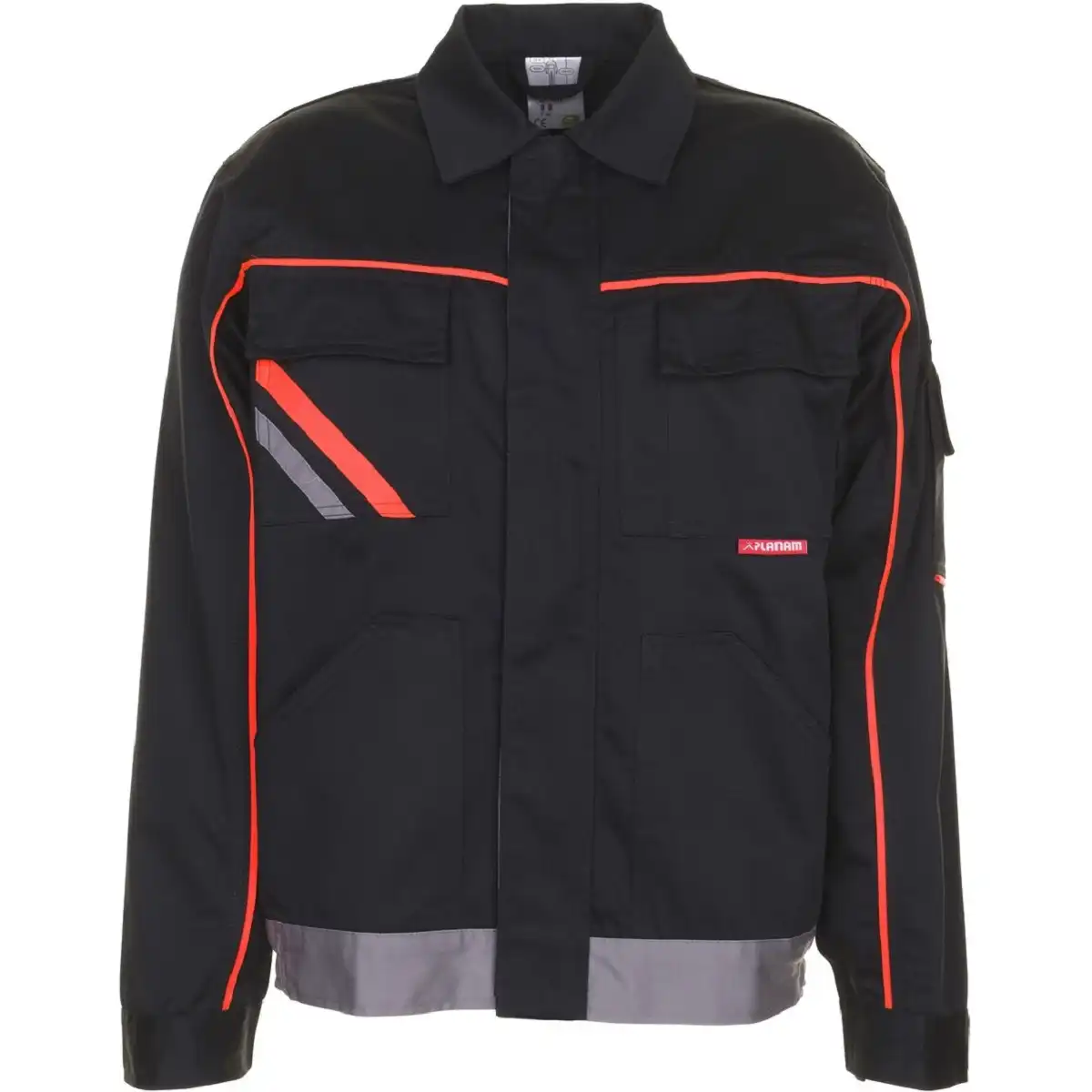 Bundjacke "VISLINE V2" in schwarz/orange/zink, 64 - Bild 1