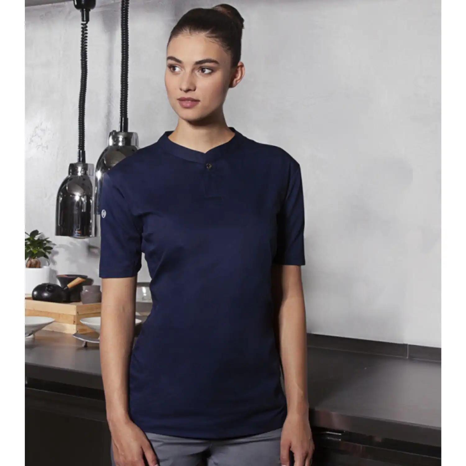 Damen T-Shirt Performance "TF 3" in marine, L - Thumbnail 6