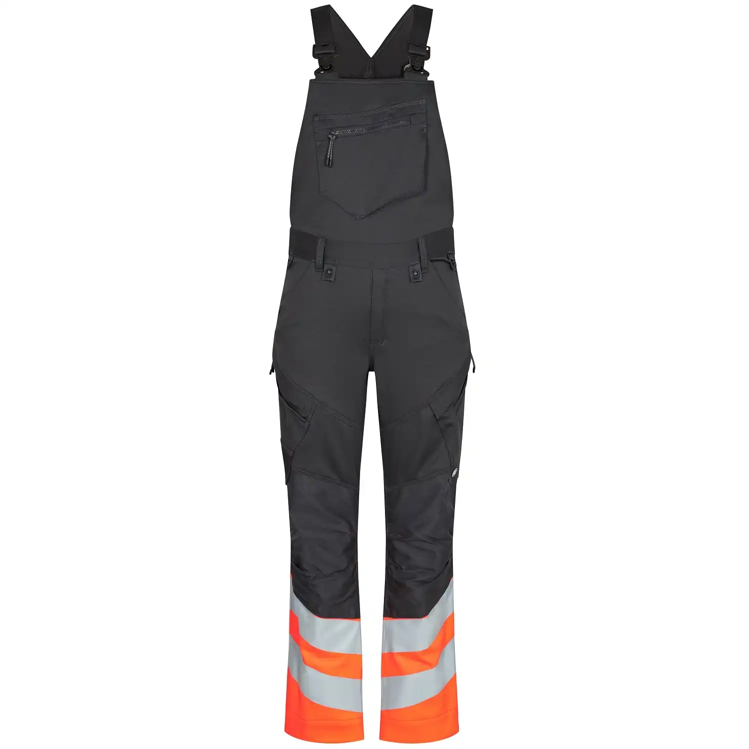Warnschutz Latzhose "3546-314" Safety UV-Schutz in anthrazit/orange, 54 - Bild 1