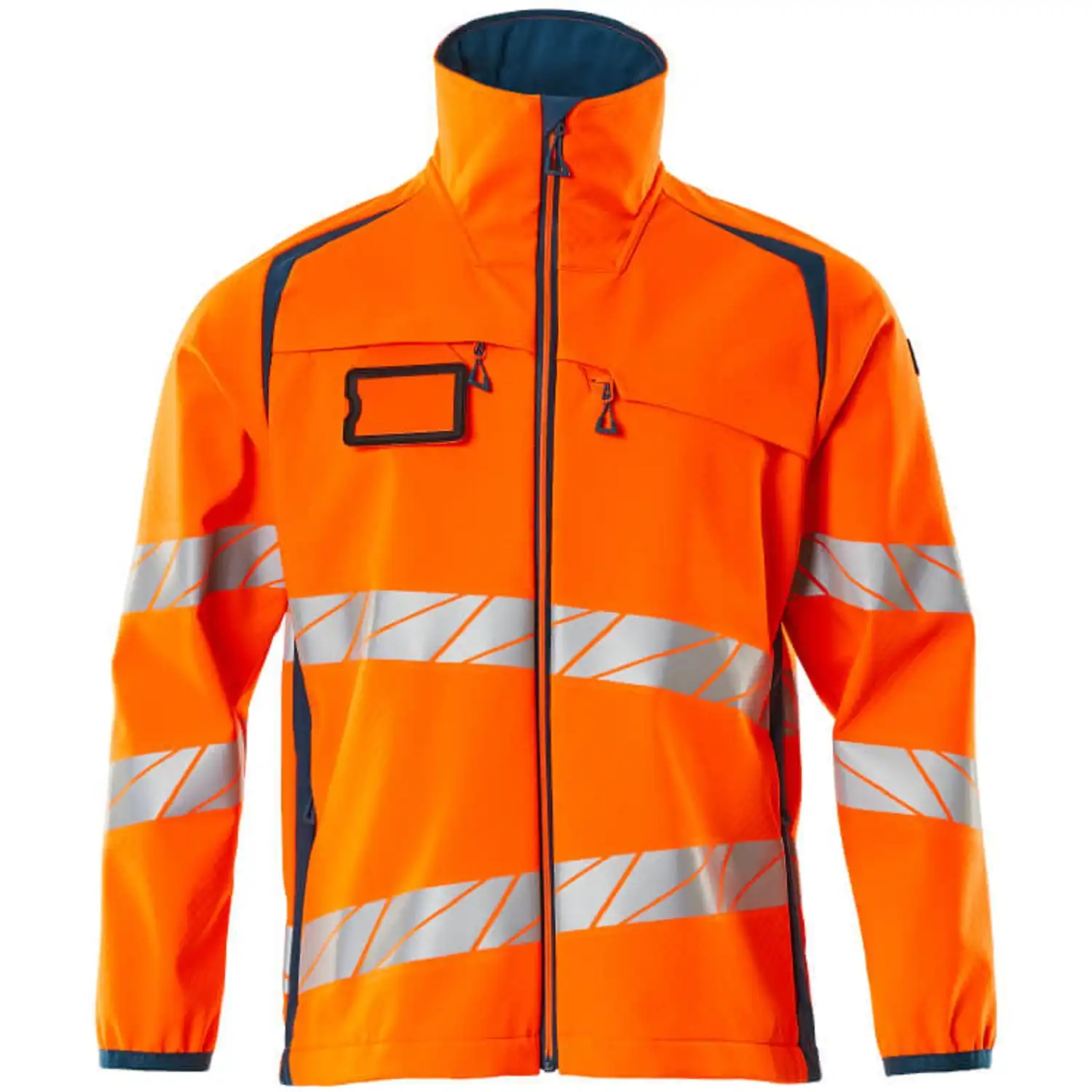 Warnschutz Softshelljacke "ACCELERATE SAFE" in orange/dunkelpetroleum, L - Bild 1