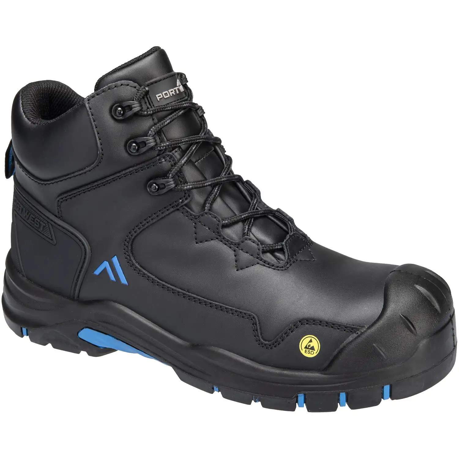 Sicherheitshochschuhe S3S "FC18" schwarz/blau in 37 - Bild 1