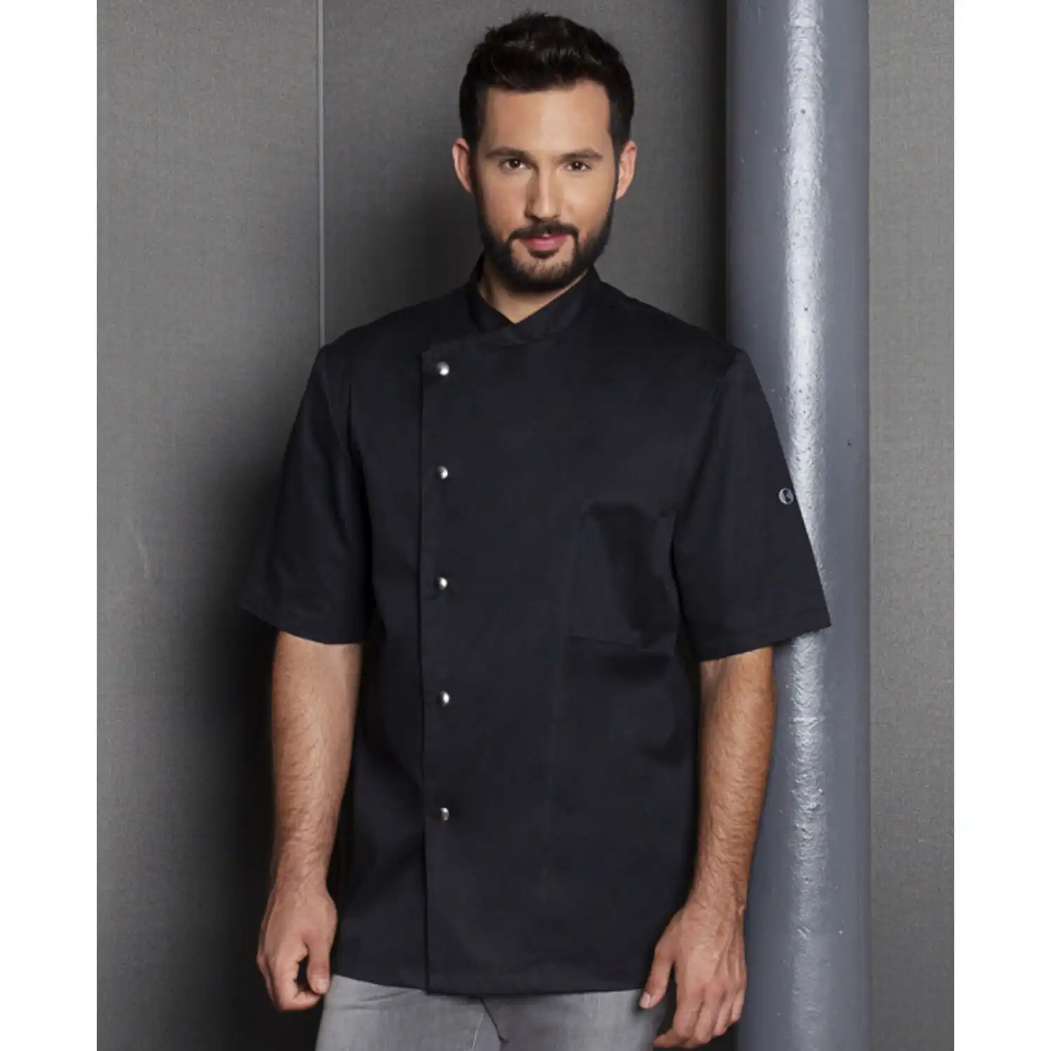 Herren Kochjacke Gustav "JM 15" in schwarz, 46 - Thumbnail 6