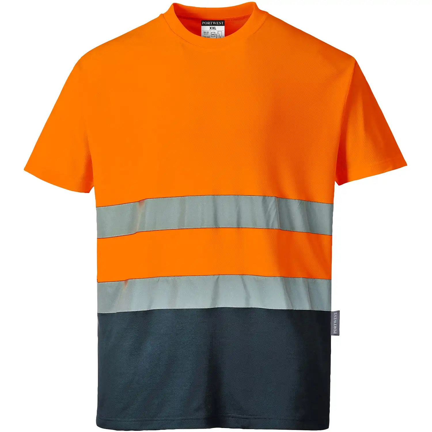 Warnschutz T-Shirt "S173" Komfort in orange/marine, XXL - Bild 1