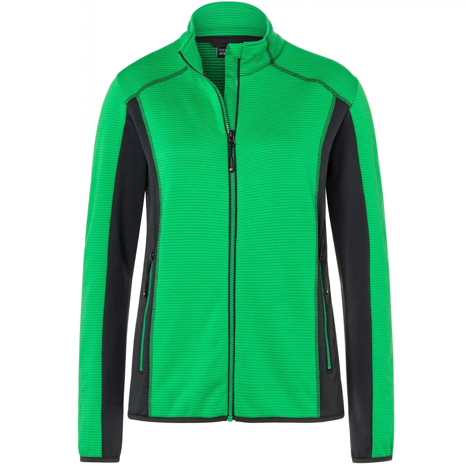 Damen Stretch-Fleece Jacke "JN783" in fern-green/carbon, XS - Bild 1