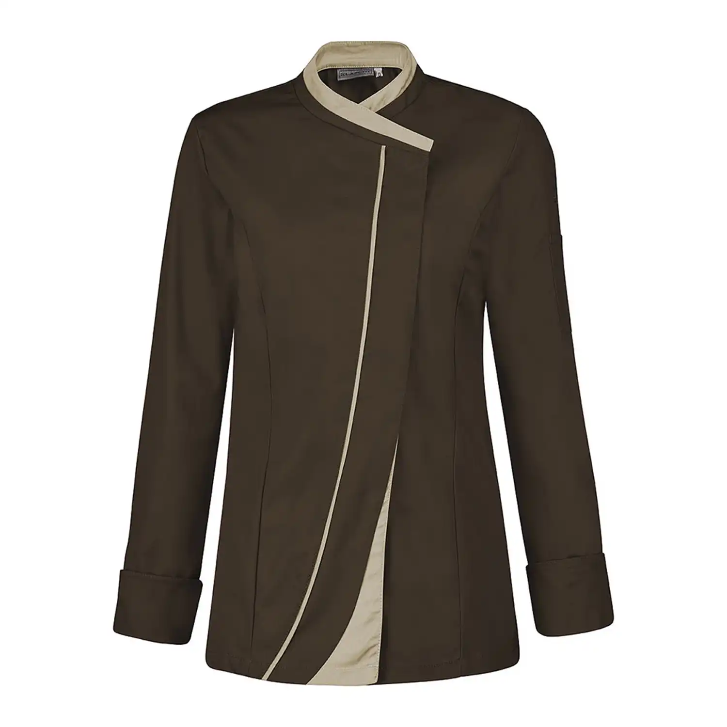 Damen Kochjacke "SAFFRON" in braun, L - Thumbnail 1