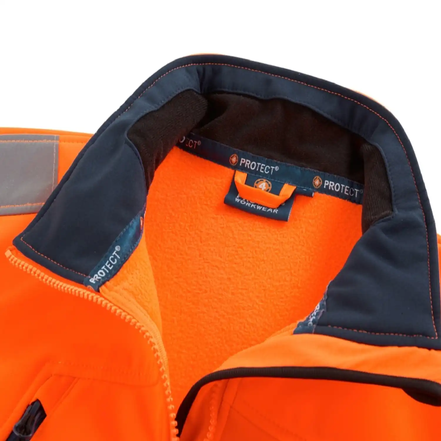 Warnschutz-Softshelljacke "PITTSBURGH" orange/blau in 3XL - Thumbnail 4