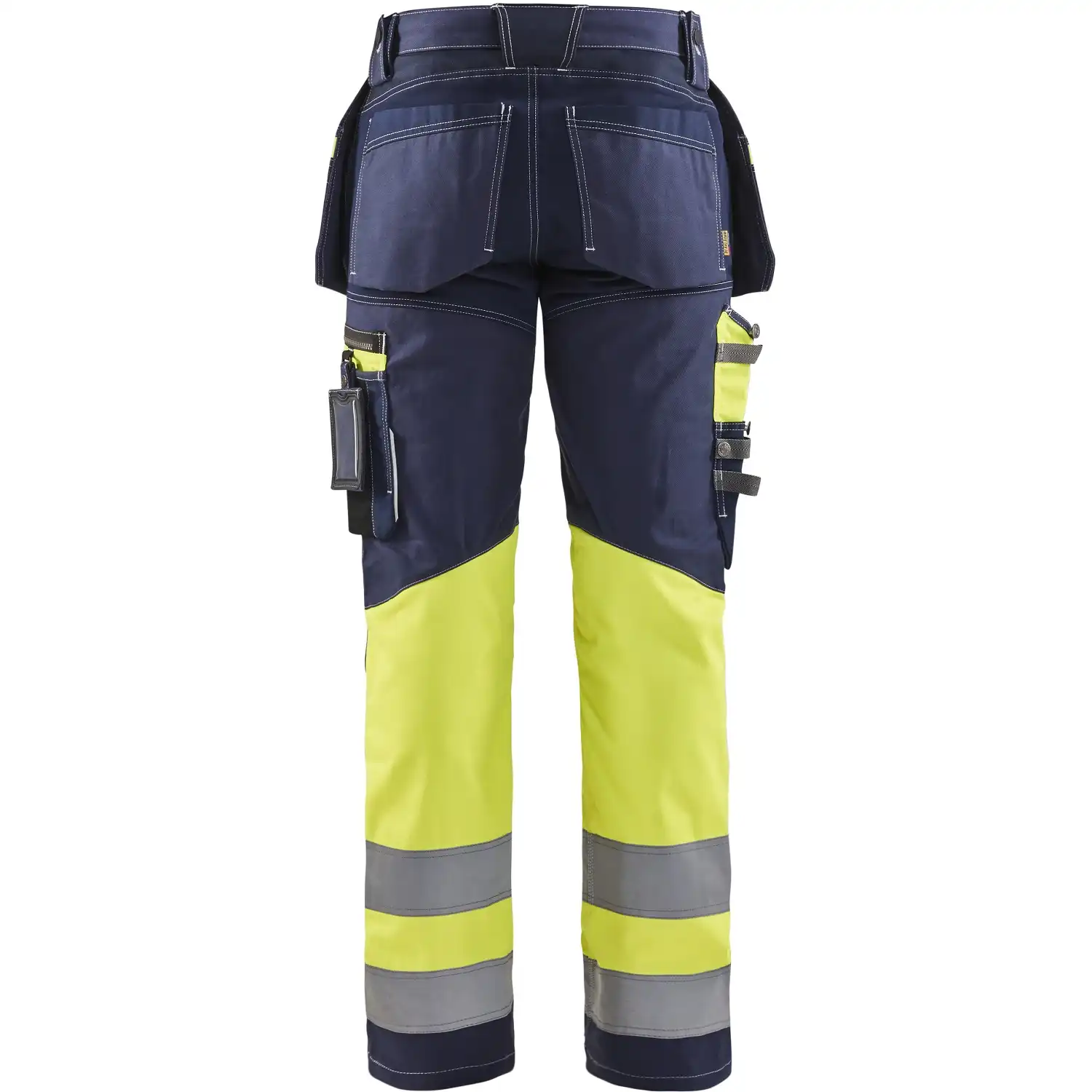 Warnschutz Stretch Handwerkerhose "1794" in marine/gelb, C144 - Thumbnail 2