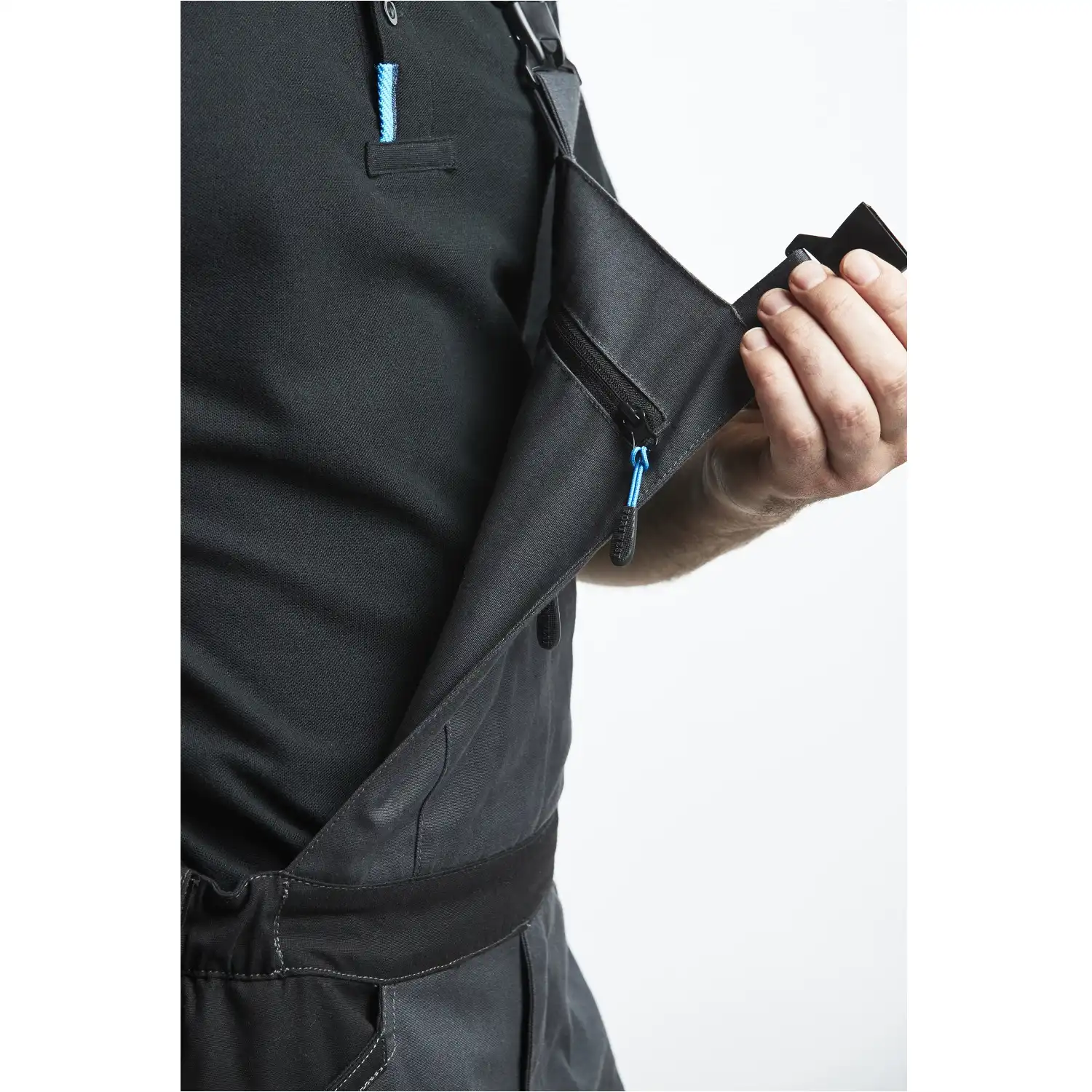 Latzhose "T704" WX3 in persian blue, S - Thumbnail 2