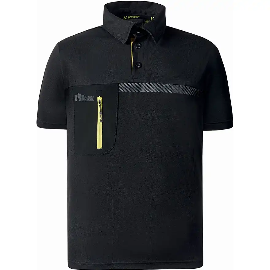 Polo-Shirt "LIBRA" U-Supremacy in black carbon, S - Bild 1