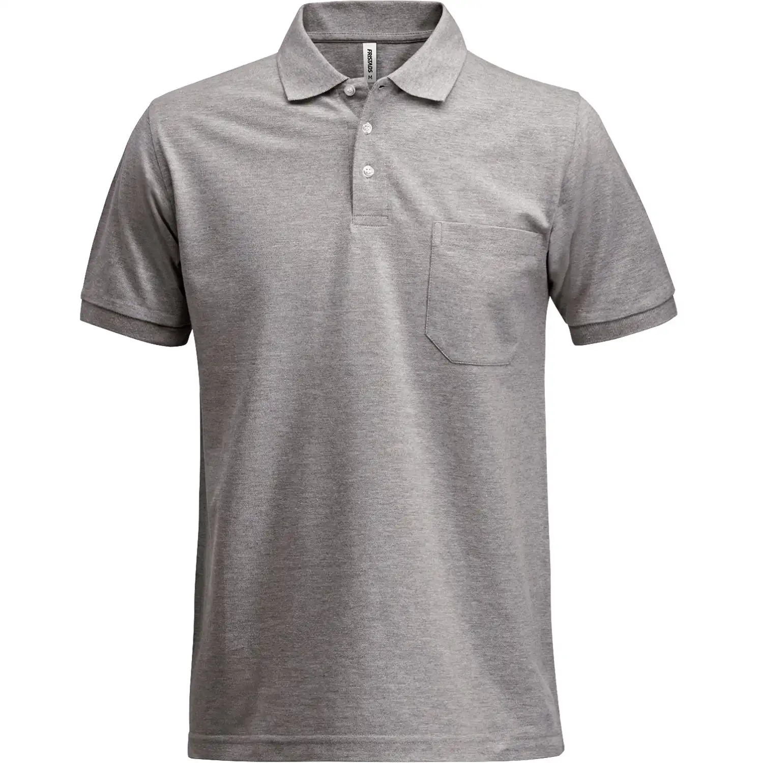 Polo-Shirt "1721 PIQ" in grau-melange, S - Bild 1
