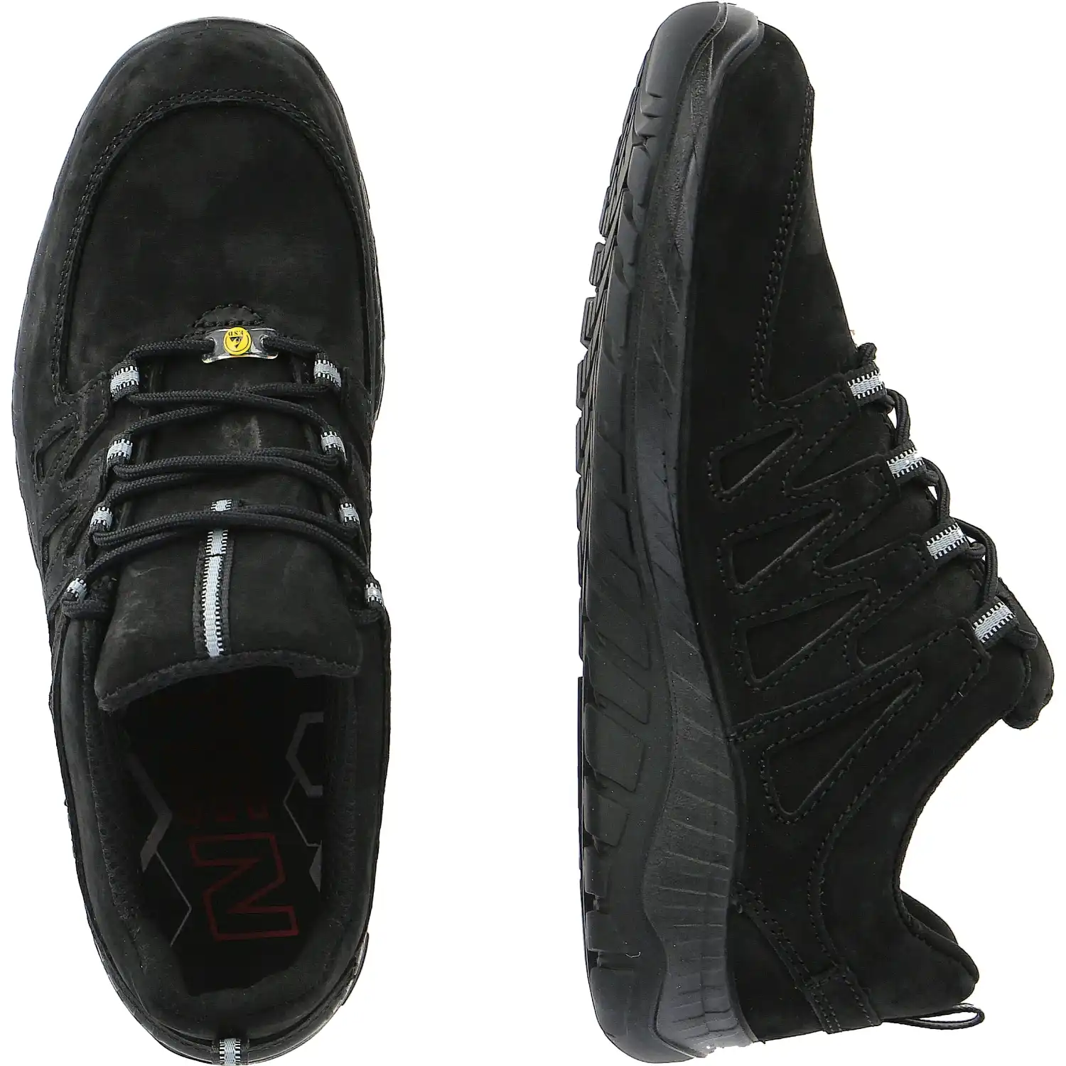 Berufshalbschuhe O2 "MADDOX BLACK LEATHER LOW" ESD  in 36 - Thumbnail 2
