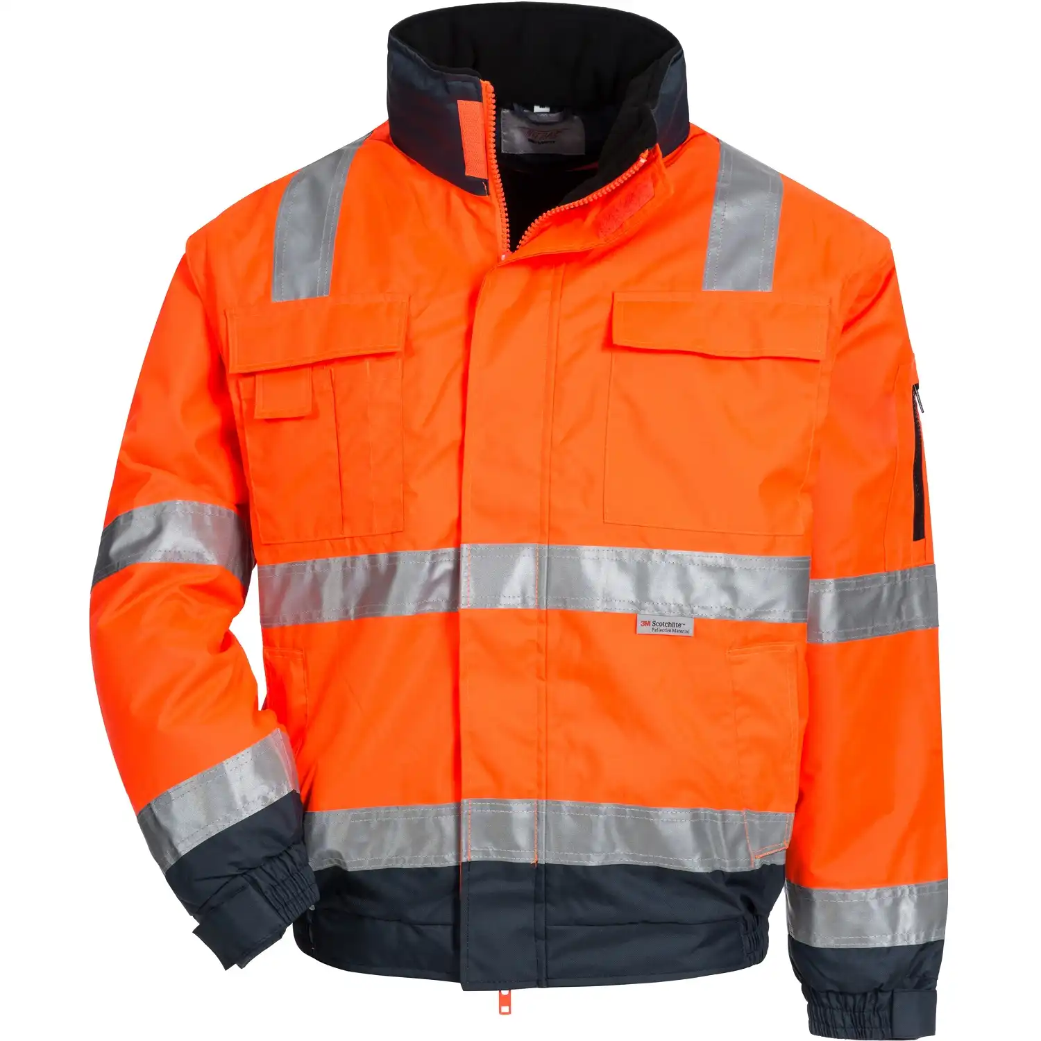 Warnschutz Pilotenjacke "MOTION TEX VIZ PLUS" in orange/blau, XS - Thumbnail 1