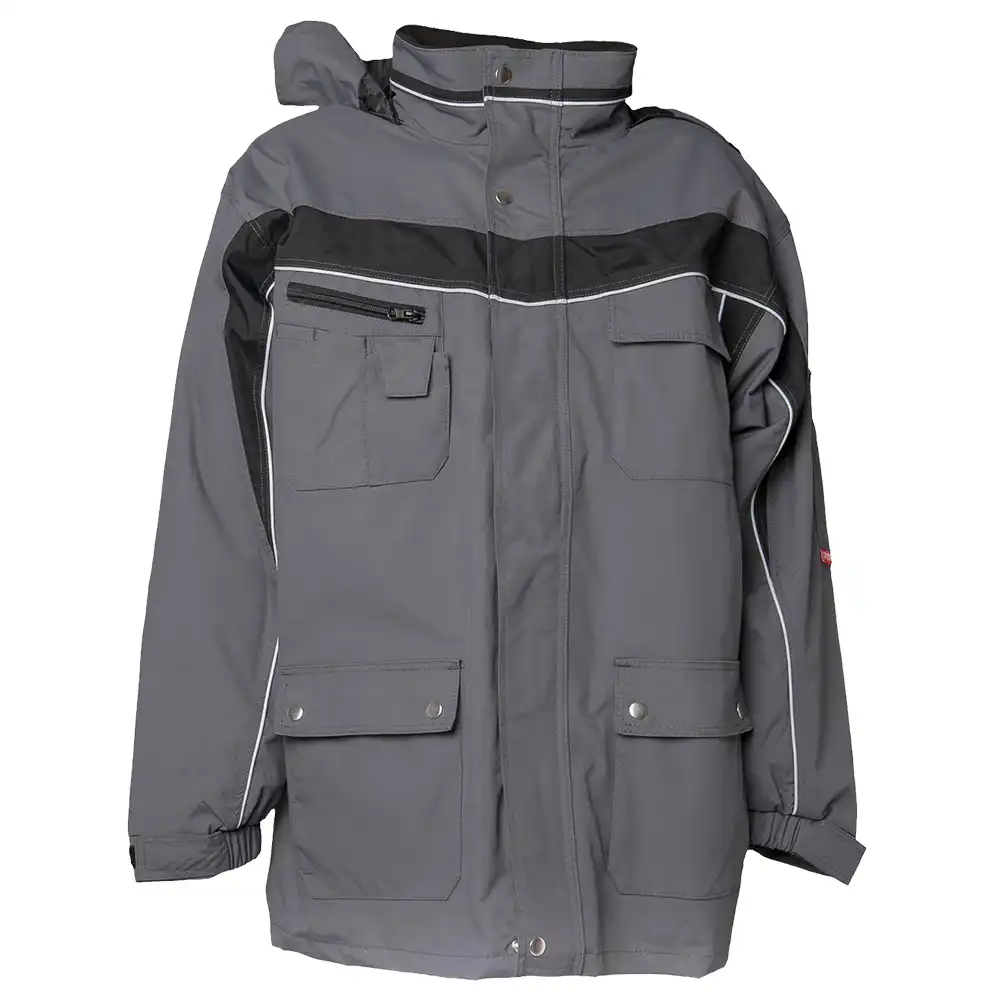 Allwetterjacke "PLALINE" in schiefer/schwarz, 4XL - Bild 1