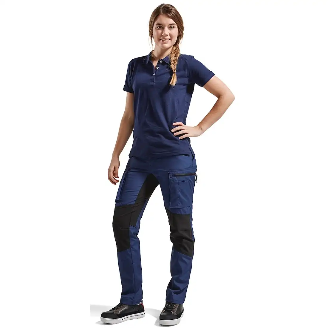 Damen Polo-Shirt "3390" in marine, 3XL - Thumbnail 3
