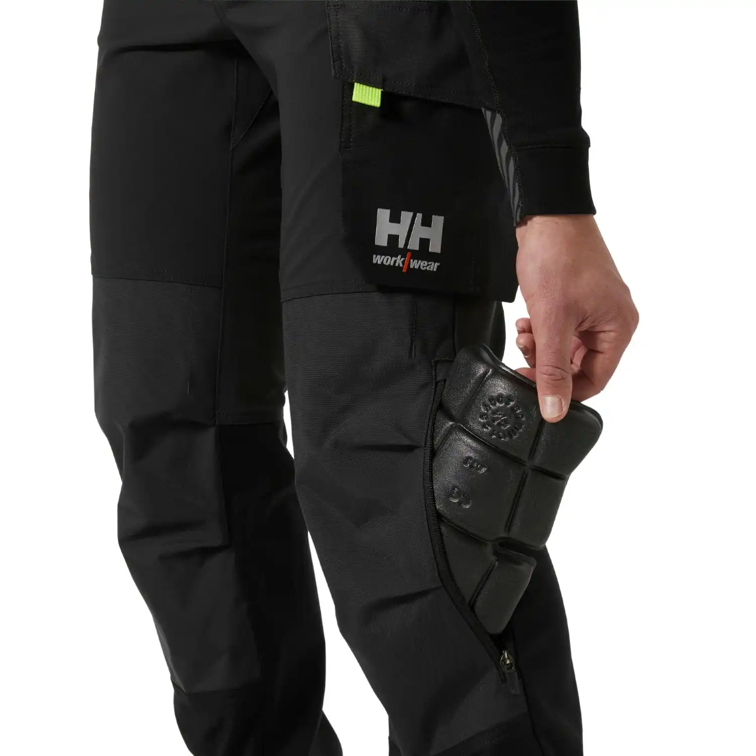 Stretch Latzhose "OXFORD 4X HH CONNECT™ BIB" in schwarz/dunkelgrau, C146 - Thumbnail 7