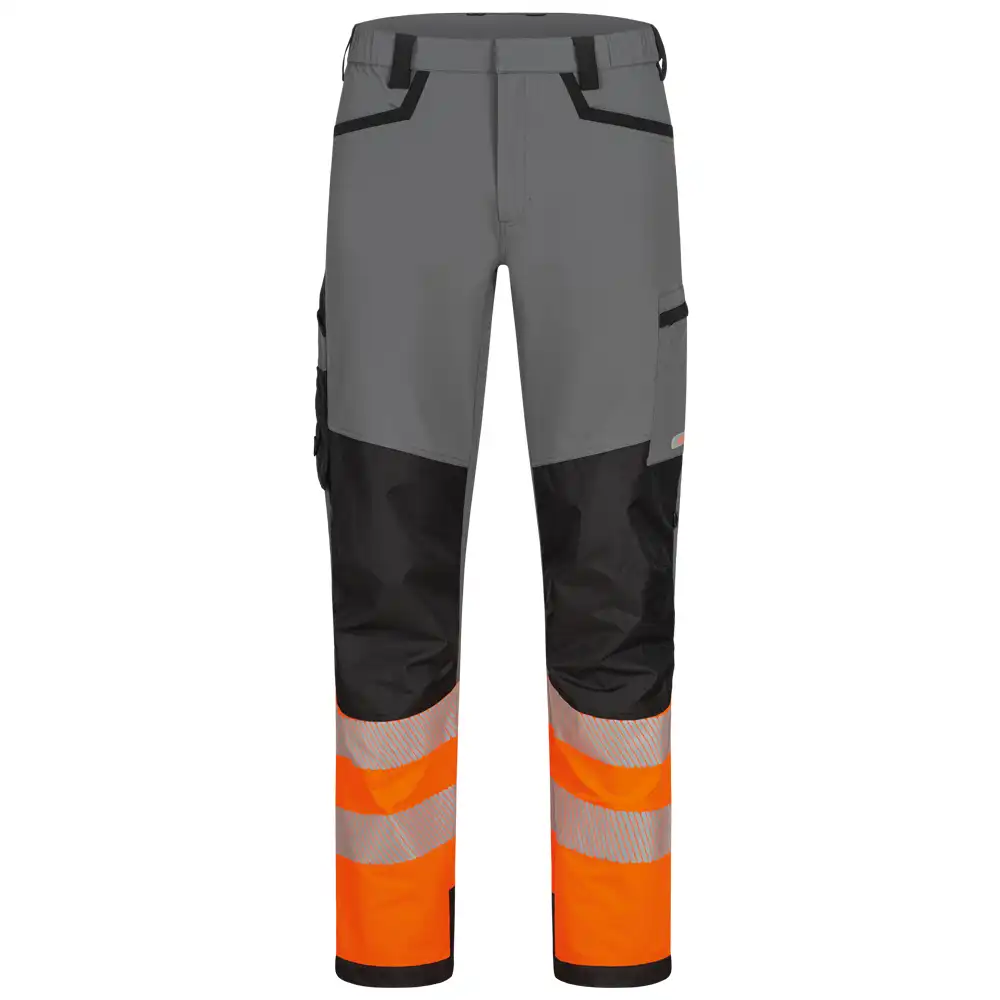 Warnschutz Stretch Bundhose Kl. 1  in grau/schwarz/orange, 54 - Thumbnail 1