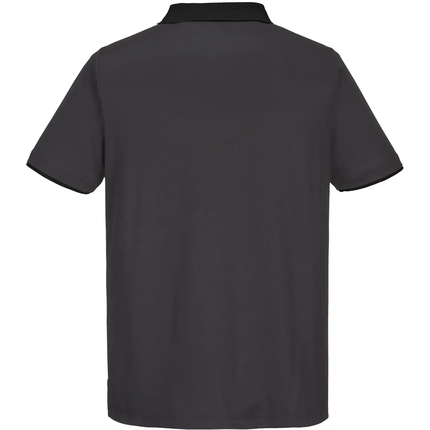 Polo-Shirt "PW210" PW2 in grau/schwarz, L - Thumbnail 2