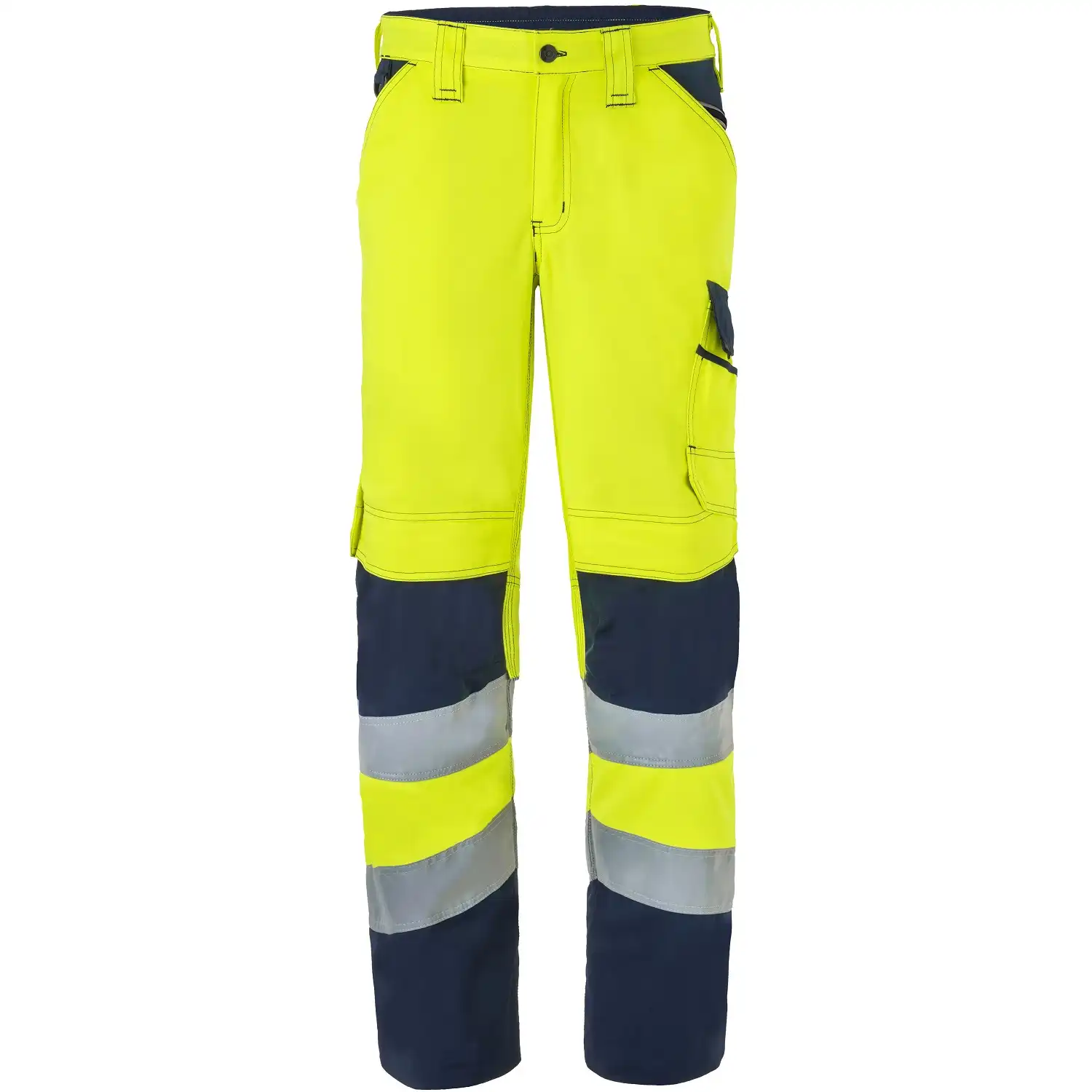 Warnschutz Bundhose "80228" High Visibility Excellence in gelb/marine, 48 - Bild 1