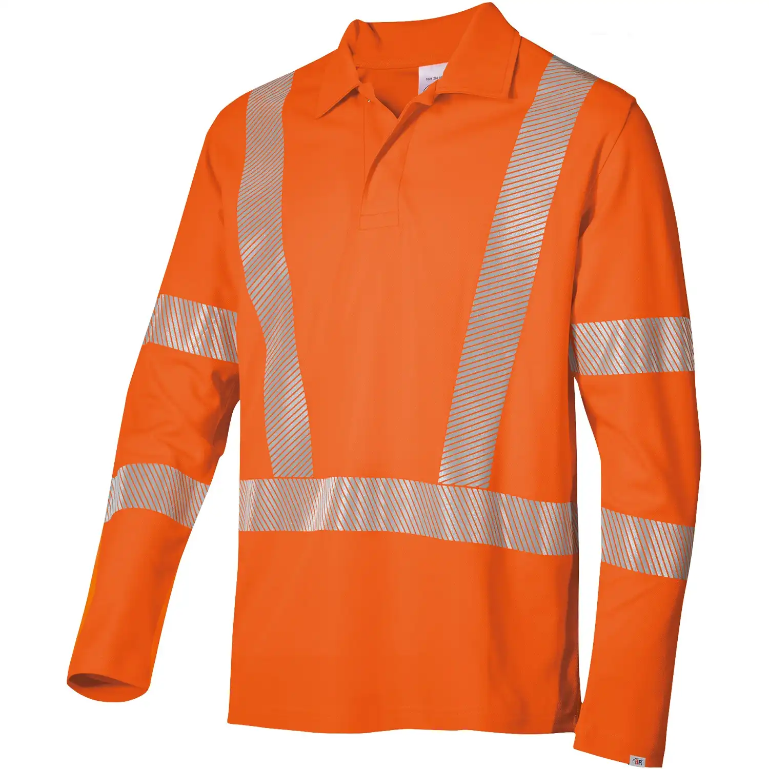 Warnschutz Langarm-Polo-Shirt "2133-261" Hi-Vis Comfort in warnorange, XS - Bild 1