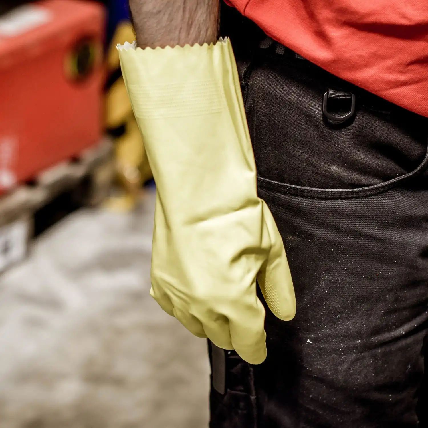 Latex Haushaltshandschuhe YELLOW CLEANER "3220" in 9 (L) - Thumbnail 2