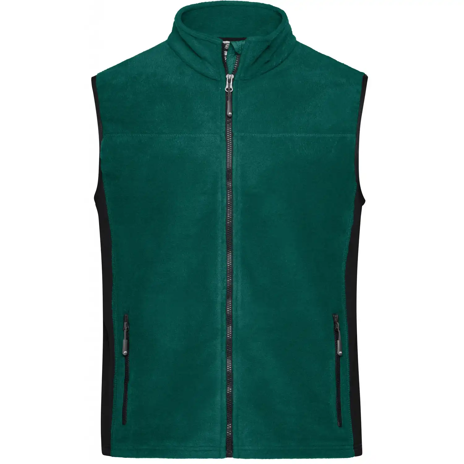Fleece Weste "JN856" in dark-green/black, 3XL - Bild 1