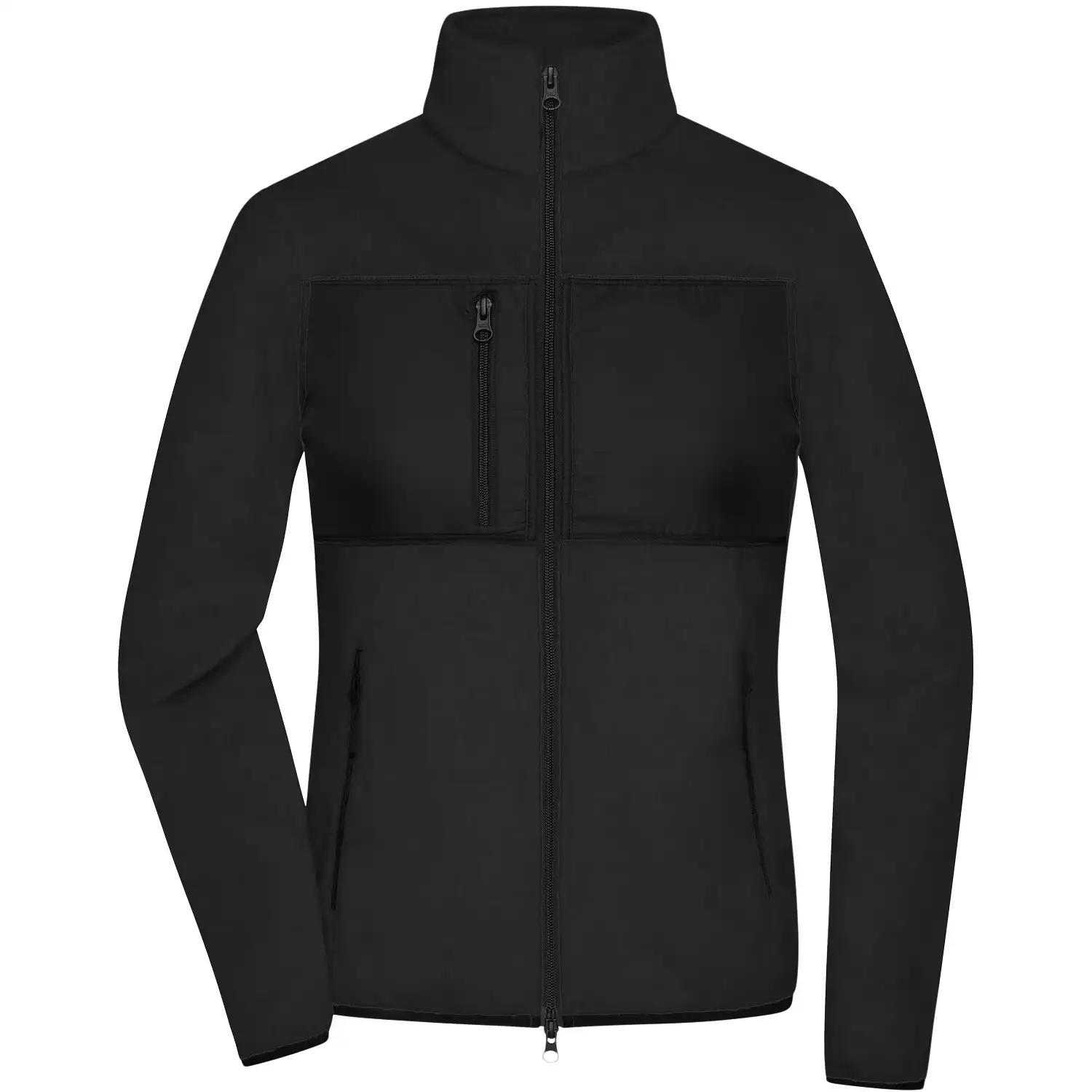 Damen Fleecejacke "JN1311" in black/black, L - Thumbnail 1