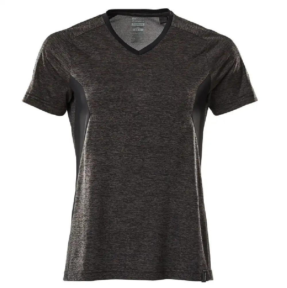 Damen T-Shirt mit COOLMAX® Pro "ACCELERATE" in dunkelanthrazit/schwarz, XS - Bild 1