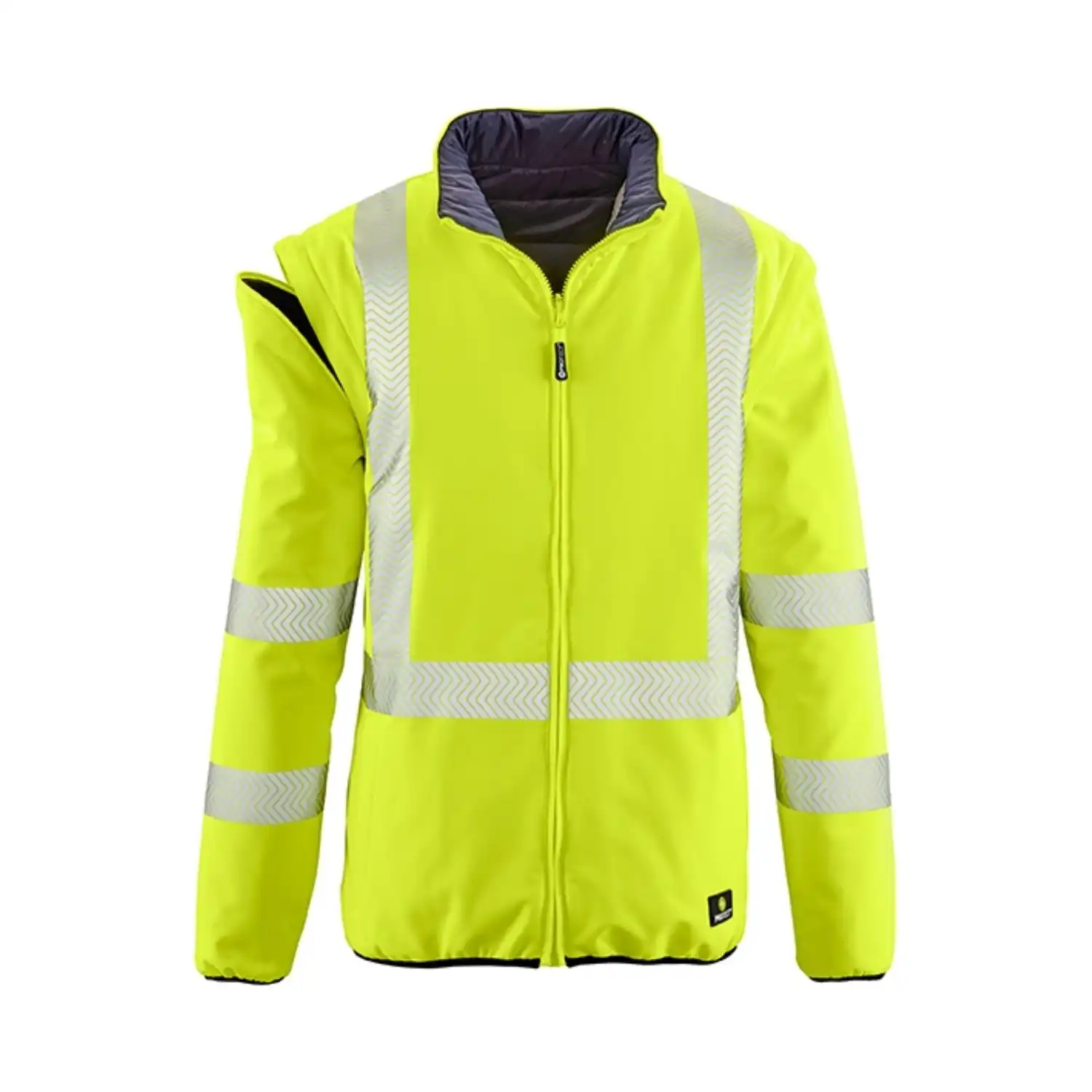 Warnschutz Wende-Softshelljacke RENO gelb in L - Thumbnail 3