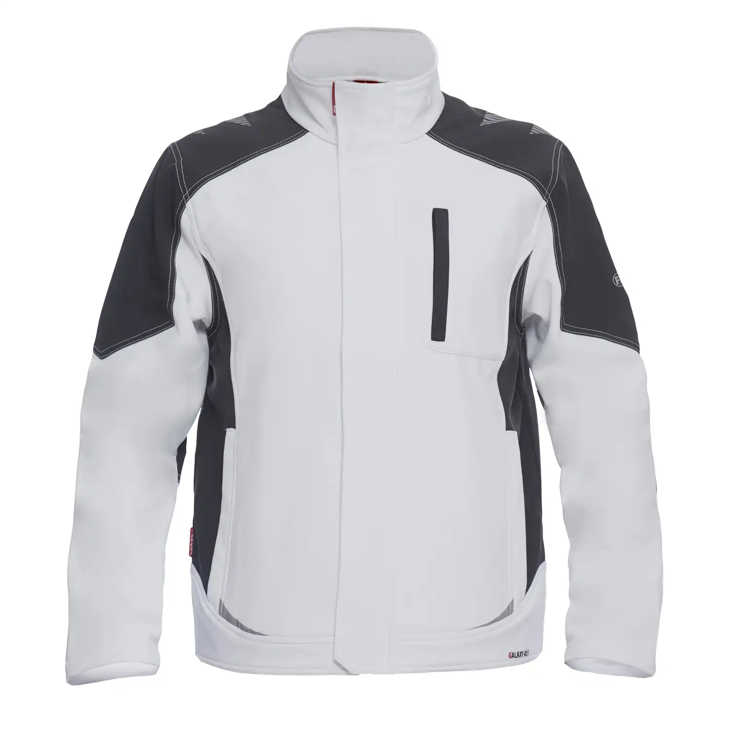 Softshelljacke "8810-229" Galaxy in weiß/grau, L - Thumbnail 1