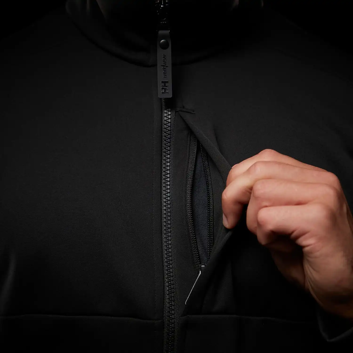 Funktionsjacke "TECH MIDLAYER" in schwarz, XXL - Thumbnail 9
