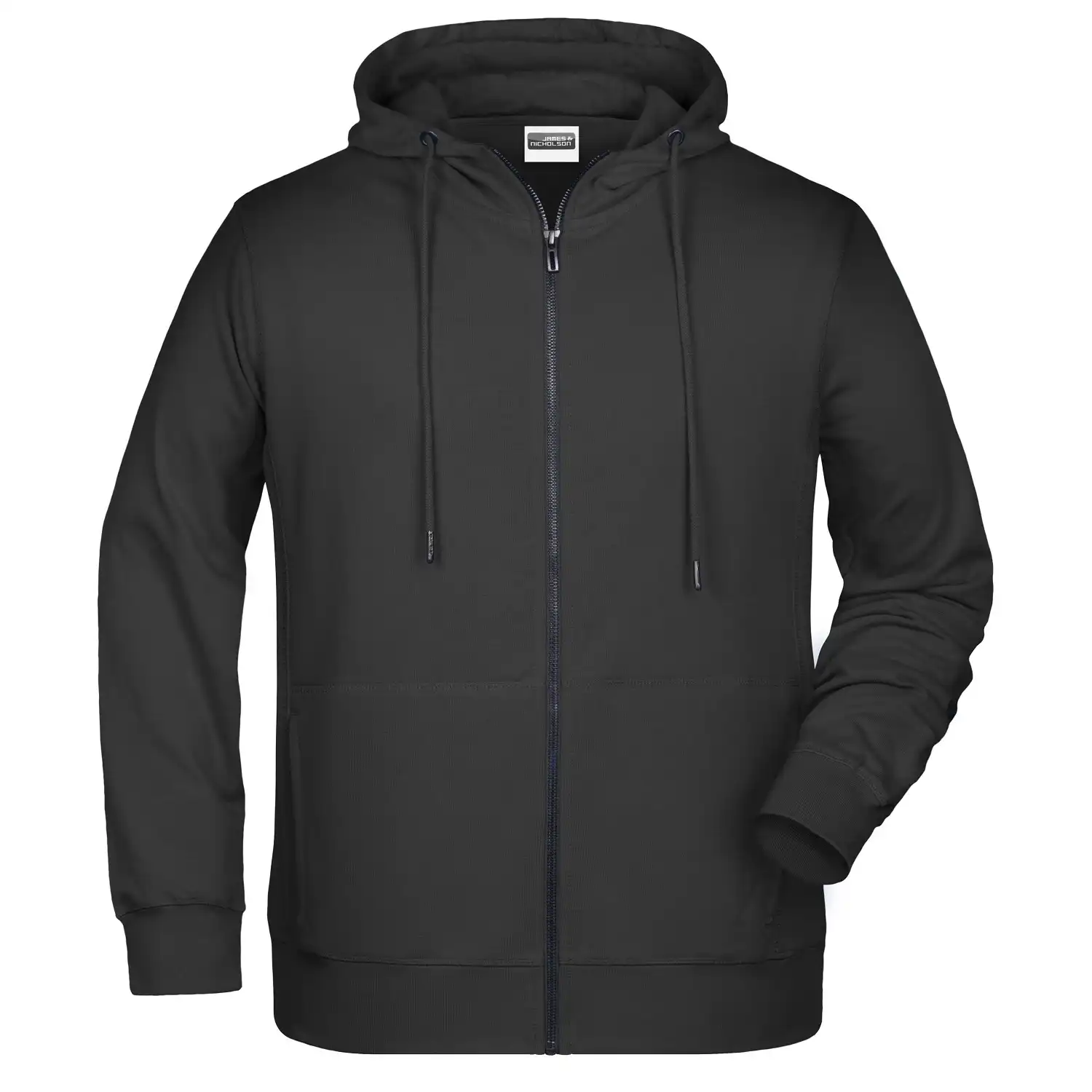 Zip Hoody mit Kapuze "8026" in black, M - Bild 1