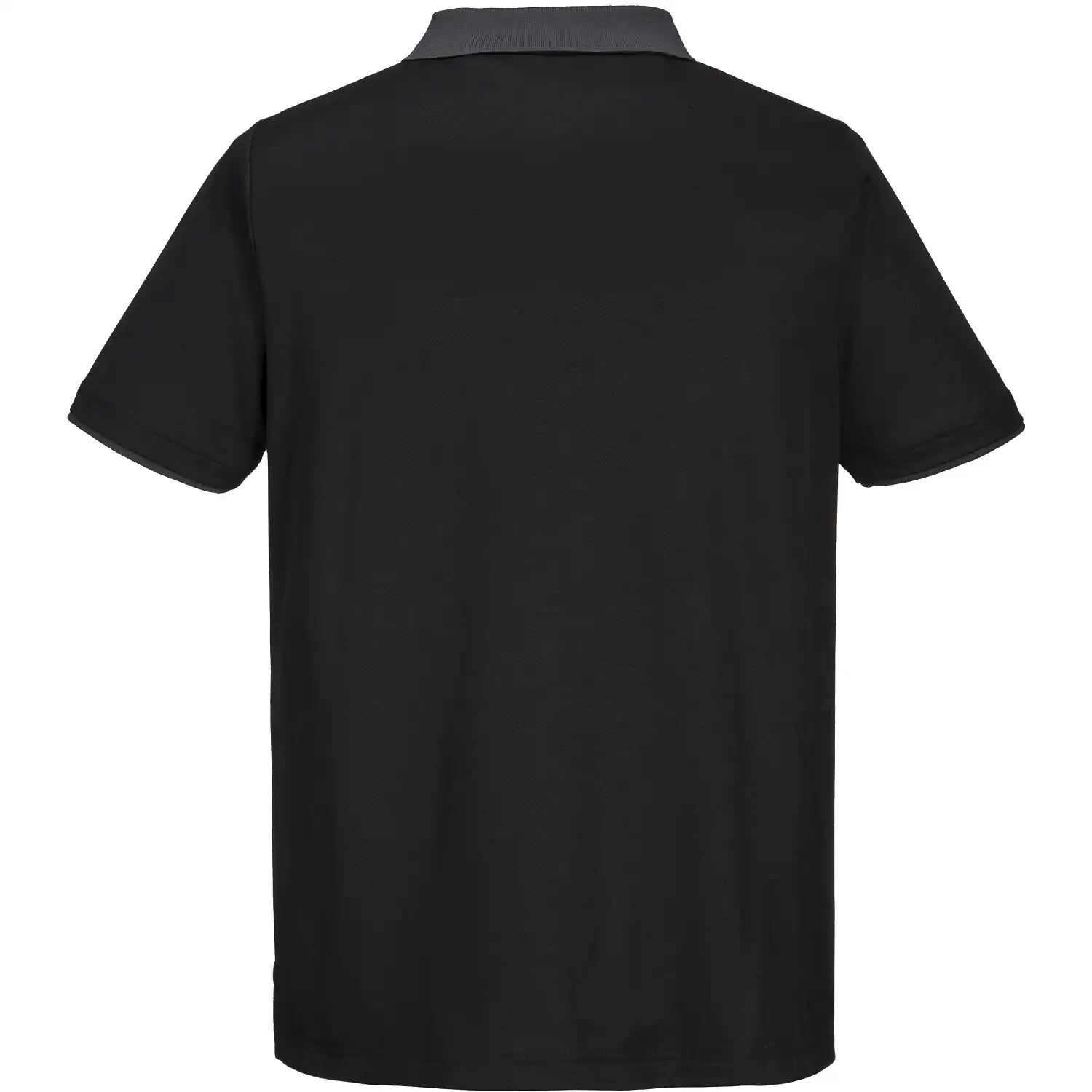 Polo-Shirt "PW210" PW2 in schwarz/grau, L - Thumbnail 2