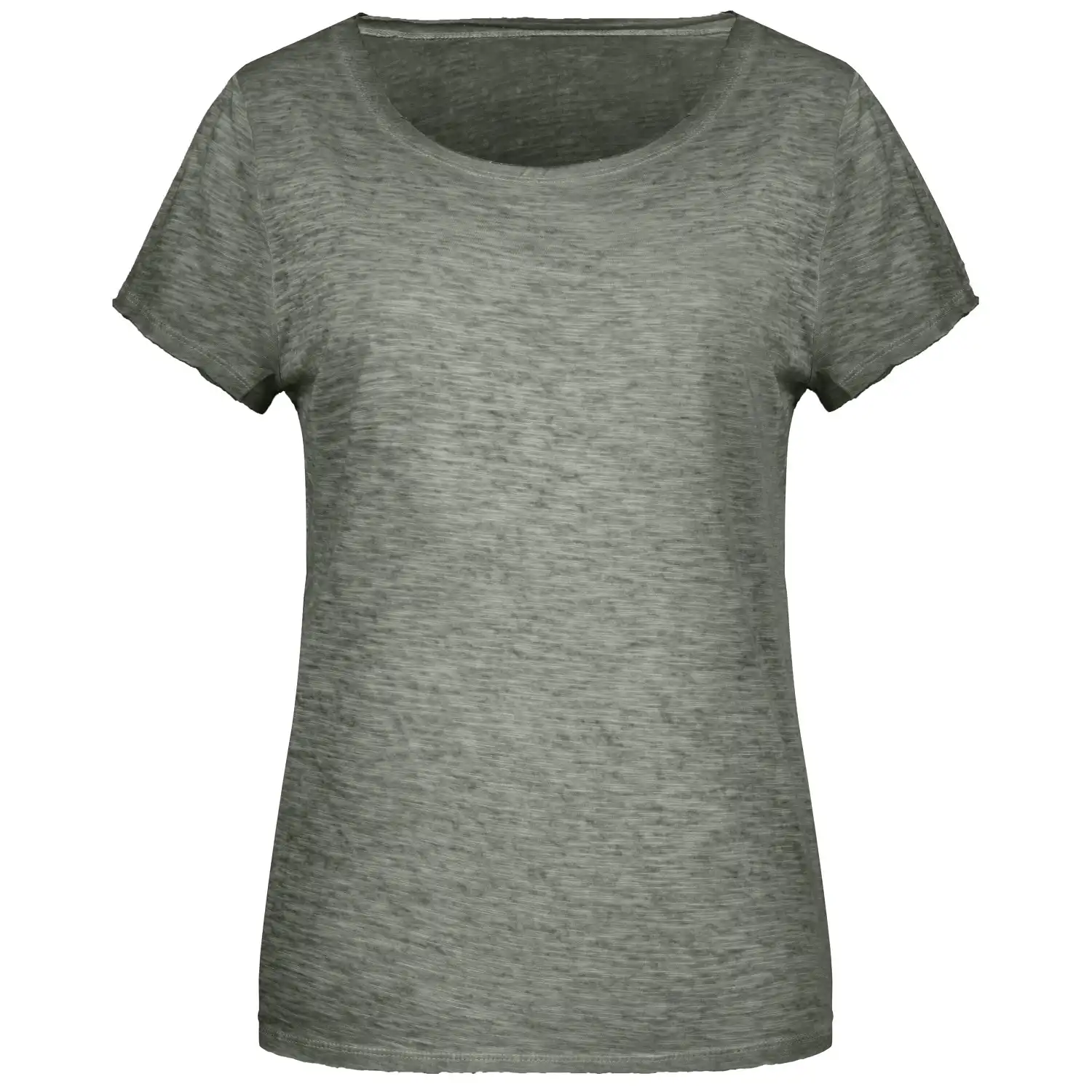 Damen Slub T-Shirt "8015" in dusty-olive, L - Bild 1