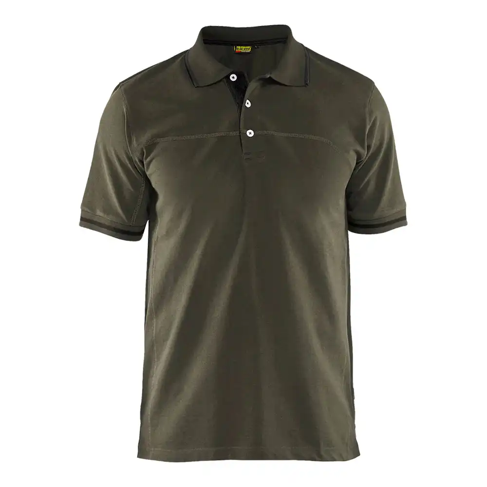 Polo-Shirt "3389" in oliv/schwarz, L - Thumbnail 1